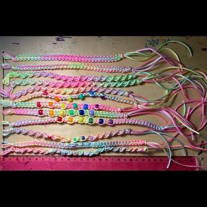 Rainbow Nylon bracelets handmade